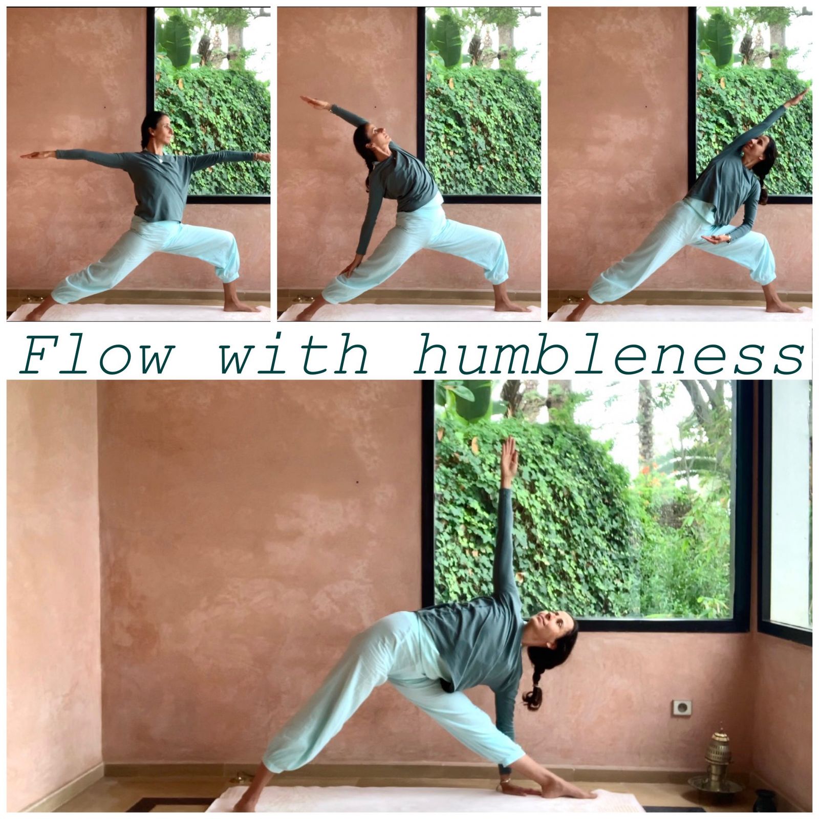 Flowing from Warrior II to Reverse Warrior to Extended Side Angle; grounding and expanding with a steady breath in Triangle pose is a whole journey of self exploration. Body, mind and breath flow together with humbleness and spaciousness reminding us that yoga is a deep practice beyond what we see; the wisdom body.

Gratitude 🙏🏻