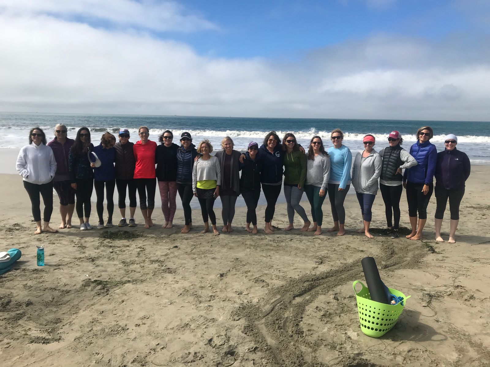 First yoga on the beach September 17, 2018