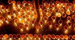 Diwali means a row or cluster of lights.