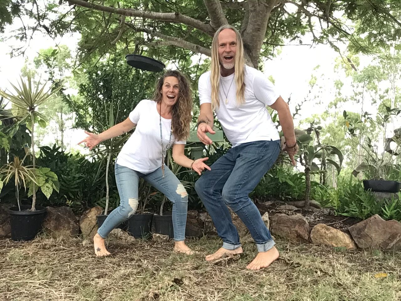 Andrew and I celebrating our weirdness!