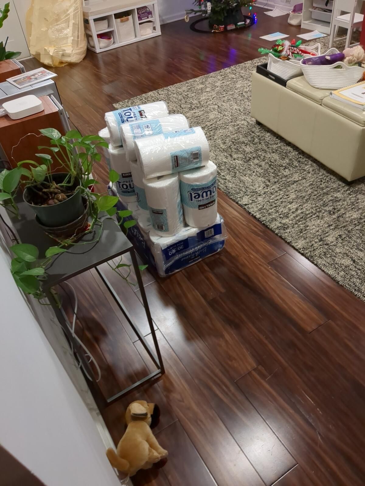 The CostCo run proved to be both useful and entertaining - Little L played with the TP and paper towels for an entire day.