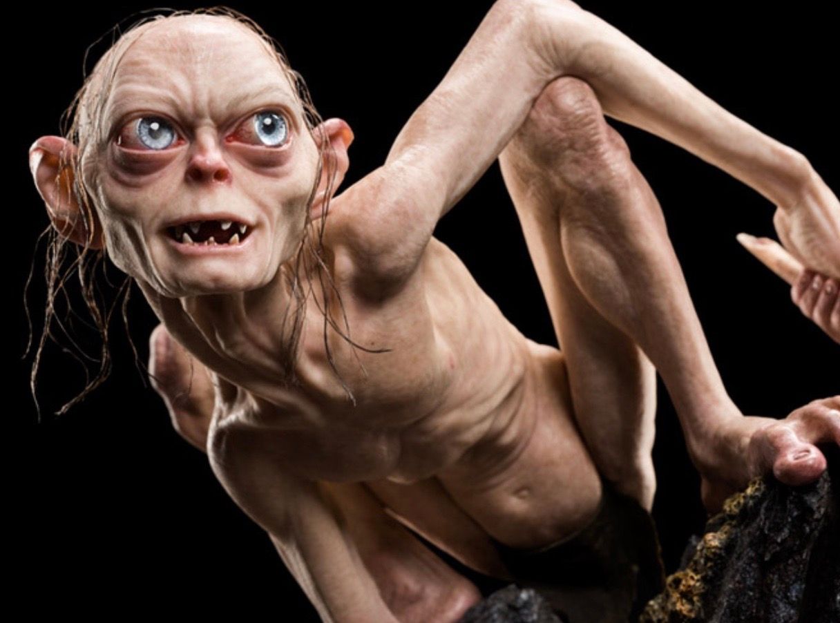 The tormented Gollum from Lord of the Rings