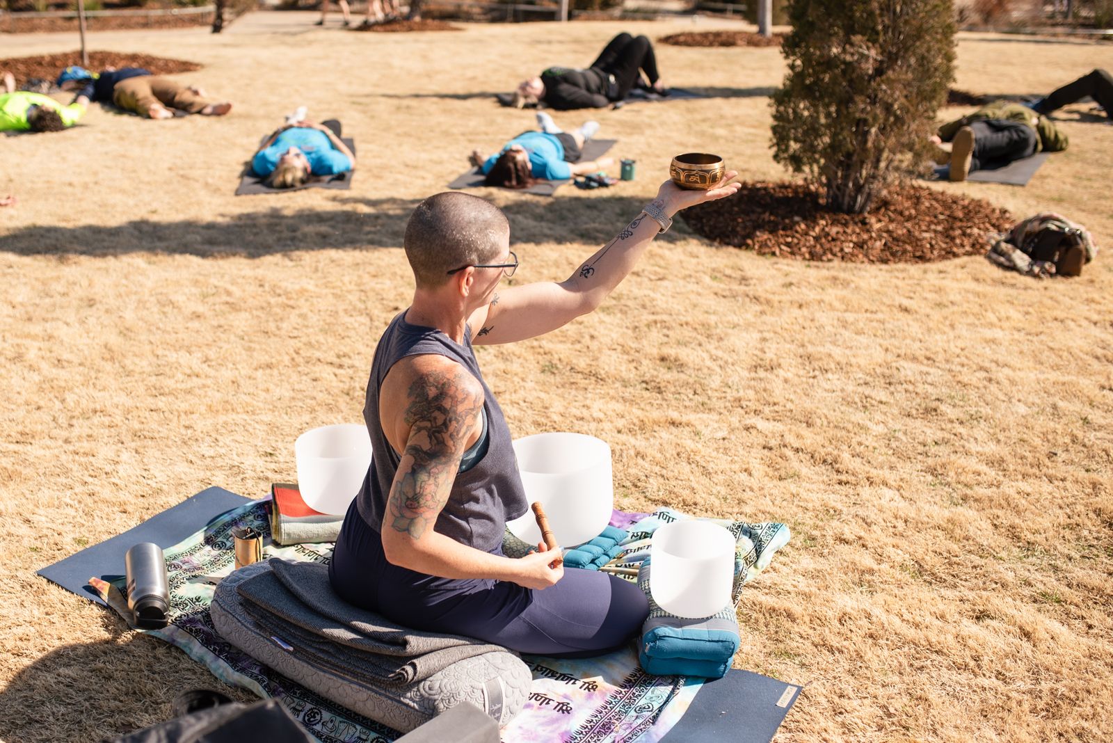 Join Tiffany and Sue for a sound bath meditation Saturday July 29th, 4pm-5pm at The Yoga Room in Tulsa.

During this journey, practitioners will be guided through mindfulness meditation exercises & be bathed in sound waves.

Come to feel rested & grounded. Nourish the whole body-mind & grow the presence within oneself.