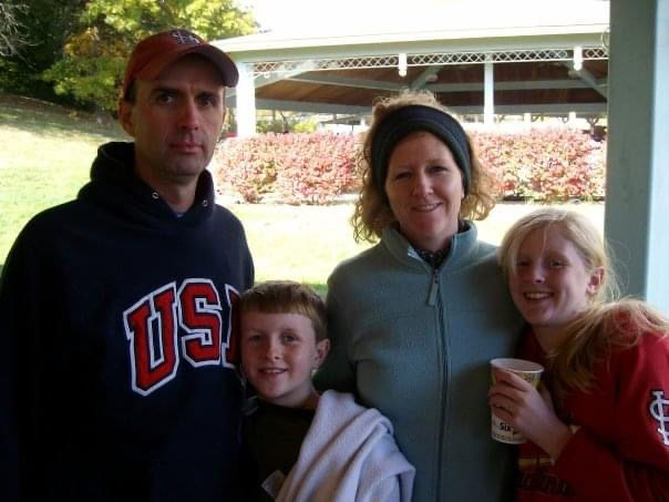 (The author and her family in 2008.)
