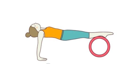 Upward Plank Option Feet on Wheel, Chair or Blocks 