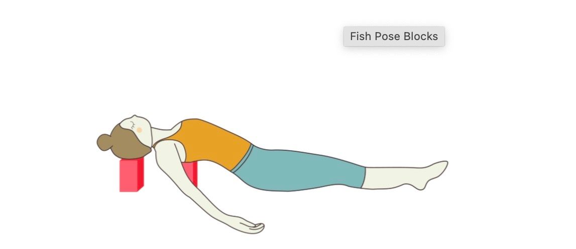 Supported Fish Pose on Blocks, choose level of blocks to suit you.