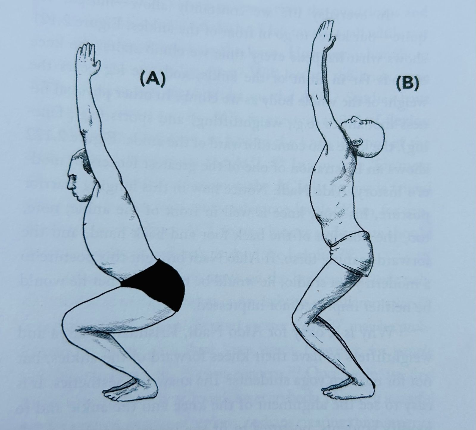 Two great yogis, Iyengar and Krishnamacharya with knees ahead of their ankles