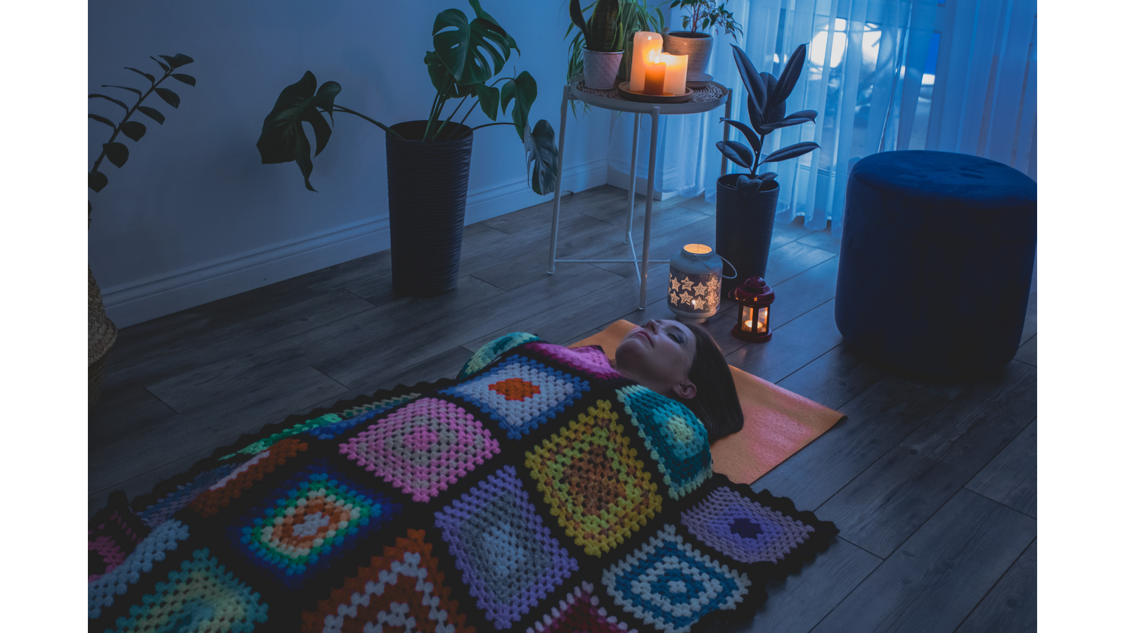 Covering with a blanket during Savasana