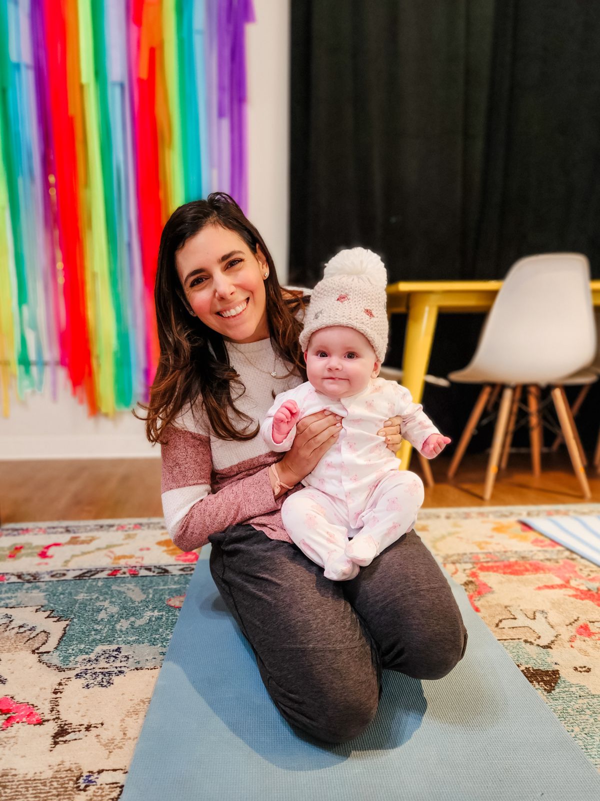 Corinne + Emilia at Baby Yoga