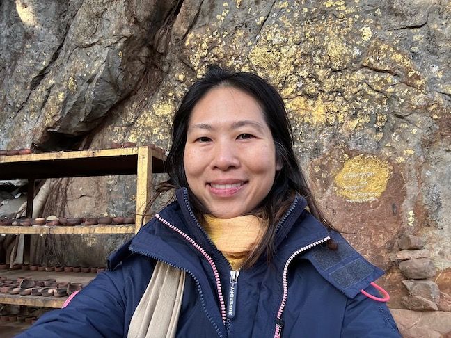 Caroline at Vulture Peak, India