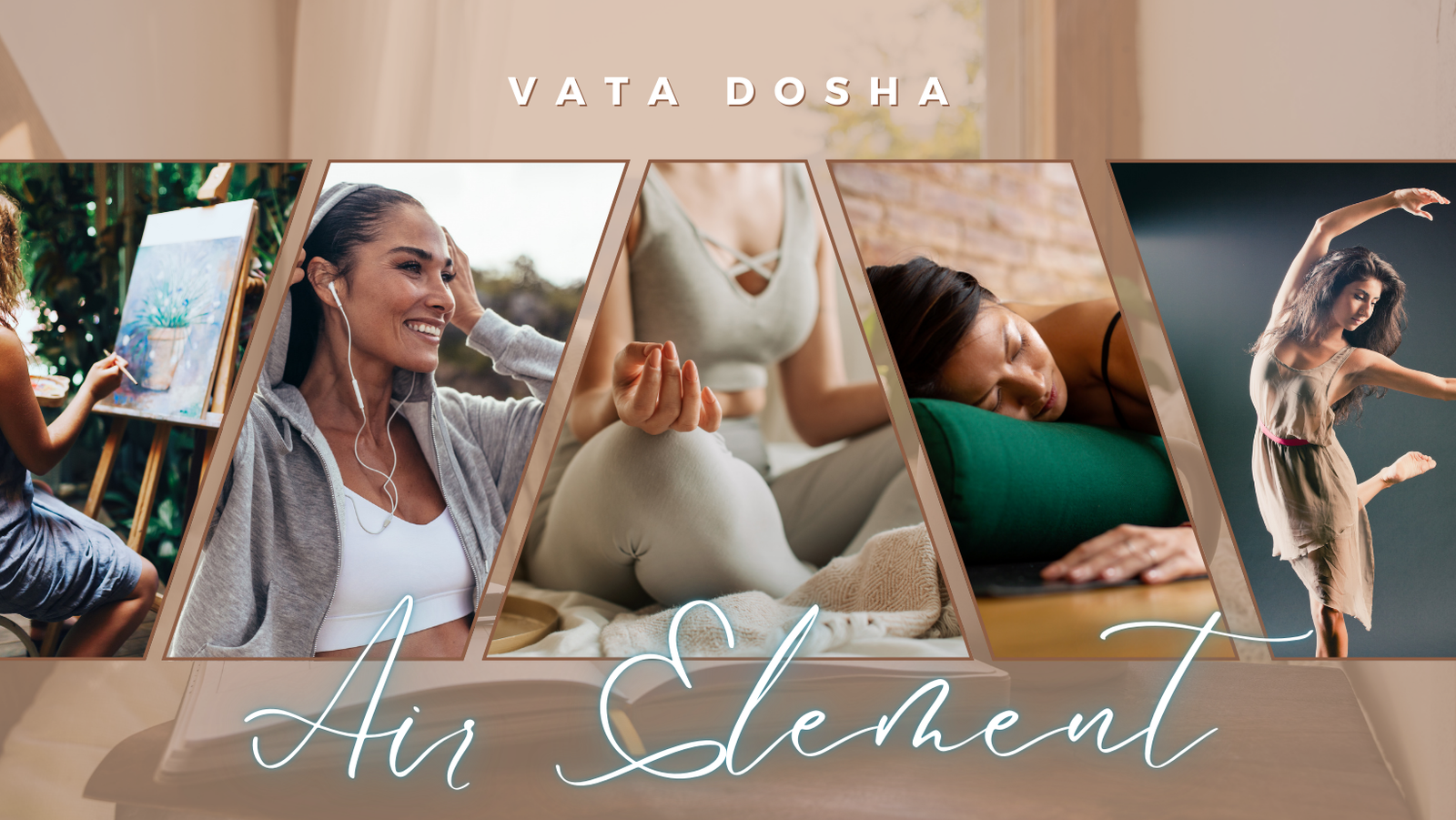 
Vata is one of the three doshas in Ayurveda, composed of the elements air and space (ether). It is associated with qualities like movement, creativity, and flexibility. Vata governs all bodily movements, from the flow of breath to circulation and even the movement of thoughts and ideas in the mind.
The Role of Vata in the Body

Vata is the driving force behind both physical and mental activity. It powers the body’s movements, such as muscle contraction and nerve impulses, and fuels the mind’s creativity and expression. When Vata is balanced, we experience enthusiasm, clarity, and vitality. However, when out of balance, it can lead to issues like anxiety, restlessness, dry skin, and digestive problems.
 