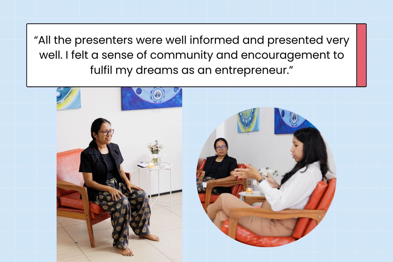 Renee of Anugraha Yoga & Tami of Simply Law Attorneys-At-Law