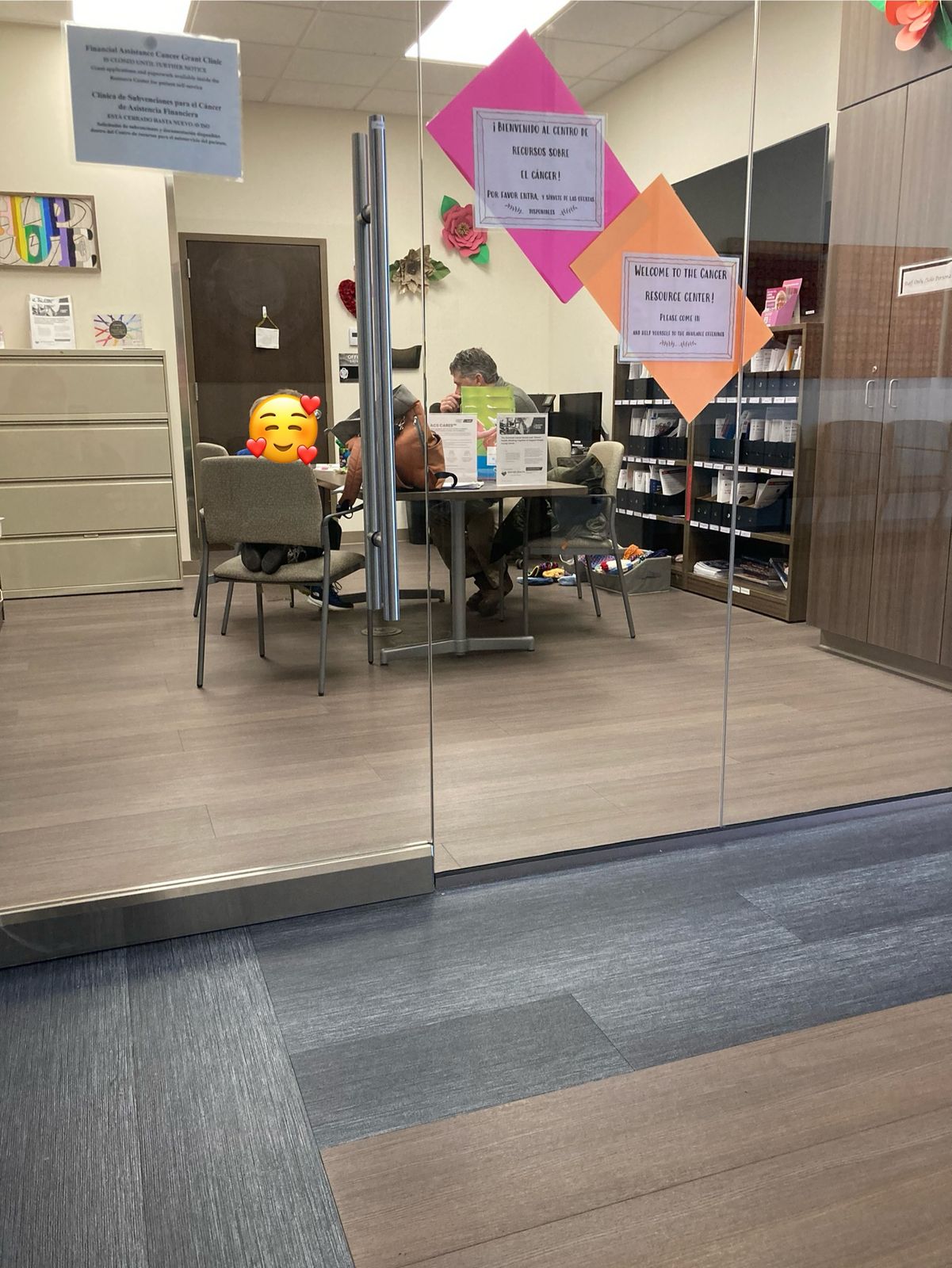 The Cancer Resource Center offers a space for the boys and Jon while I wrap up disconnect day.