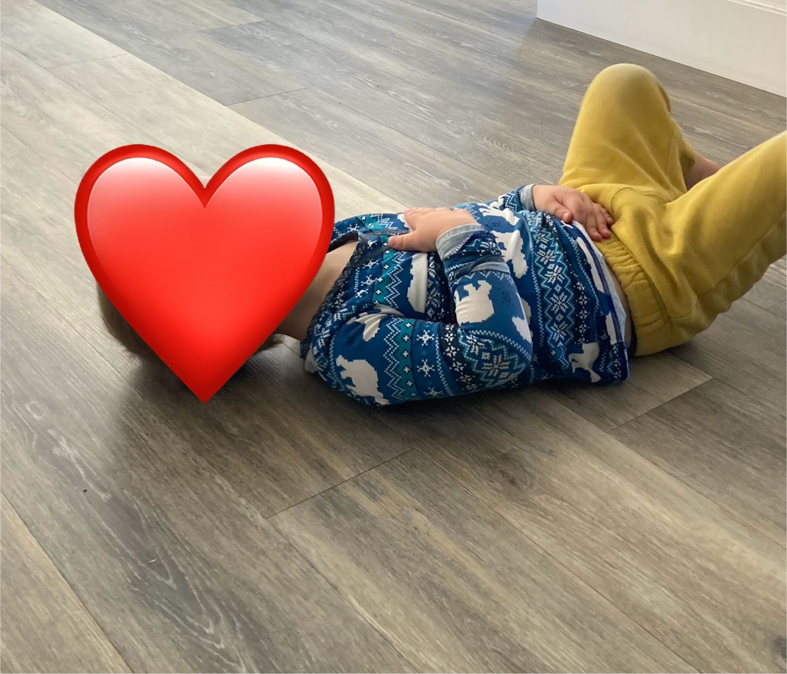 Practicing belly breathing.