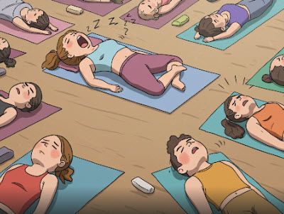 The practitioner can get so relaxed it is very easy to fall asleep.      How do we not fall asleep??