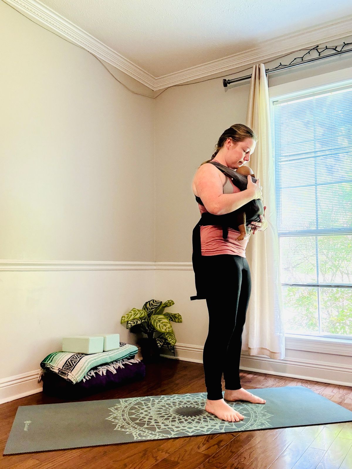 End in Mountain Pose - sway with your breath & connect with your baby
 