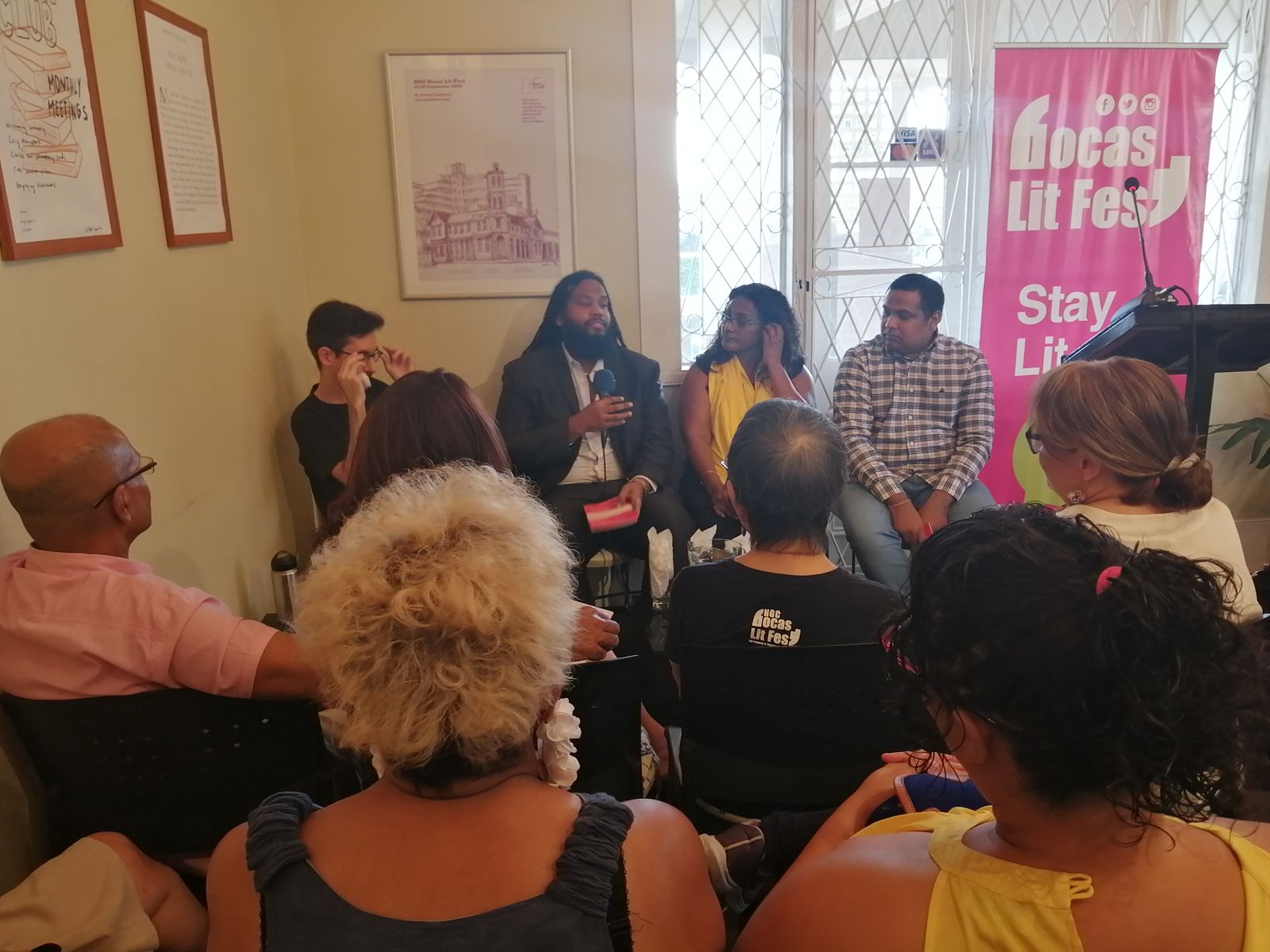L-R: Nicholas Laughlin, Amílcar Peter Sanatan, June Aming, and Rajiv Ramkhalawan