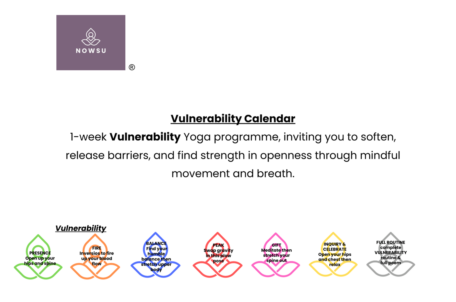 *Terms and Conditions * Please note the following price list and access availability.  6 weeks Programme-£56-12 month access, 1 week Programme-£18-3 months access, 60 minute video-£6-1 month access, 10 minute video-£3-1 month access.