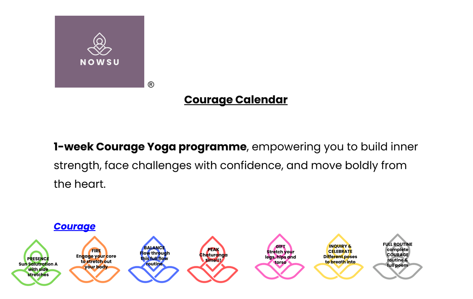 *Terms and Conditions * Please note the following price list and access availability.  6 weeks Programme-£56-12 month access, 1 week Programme-£18-3 months access, 60 minute video-£6-1 month access, 10 minute video-£3-1 month access.