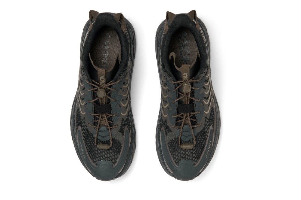 HOKA X SATISFY CLIFTON LS - black top