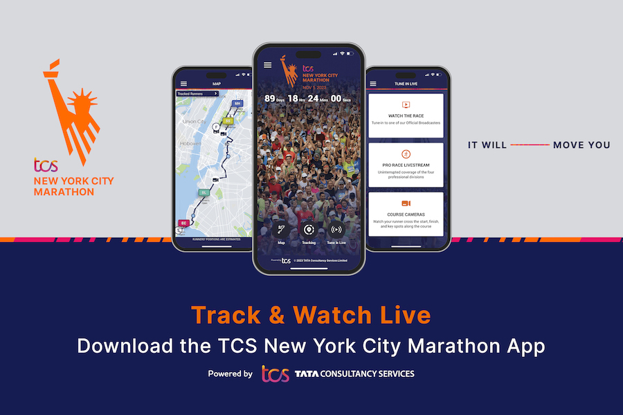 tcs nyc marathon app screenshot