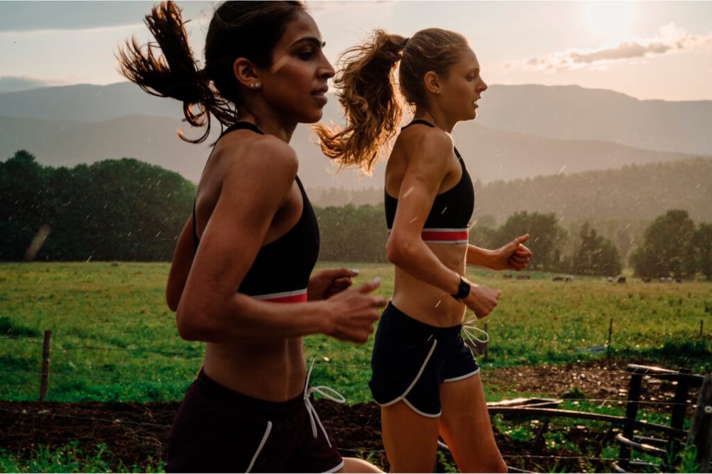 Tracksmith on X: Spotted: @HilaryRhoda training in our Massachusetts-made  Run Bra and Concord Tights    / X