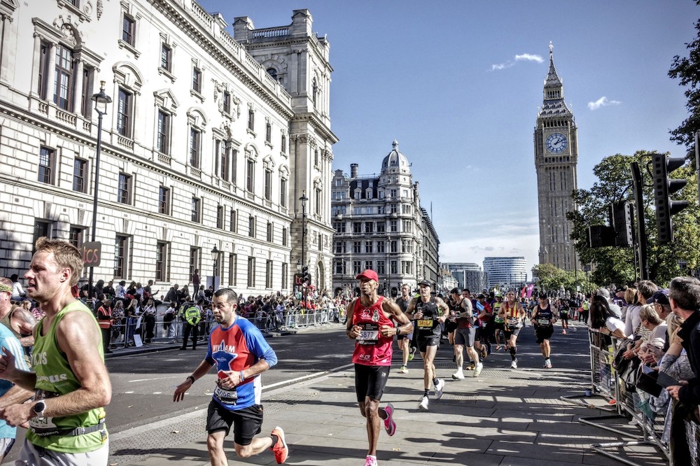 london marathon with big ben in background