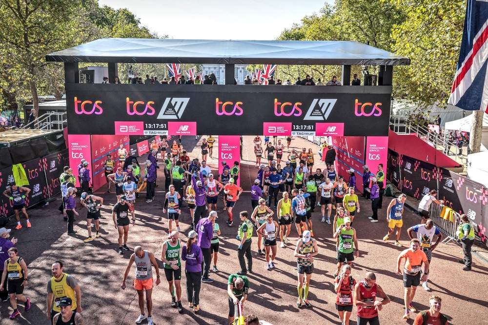 finish line of the london marathon