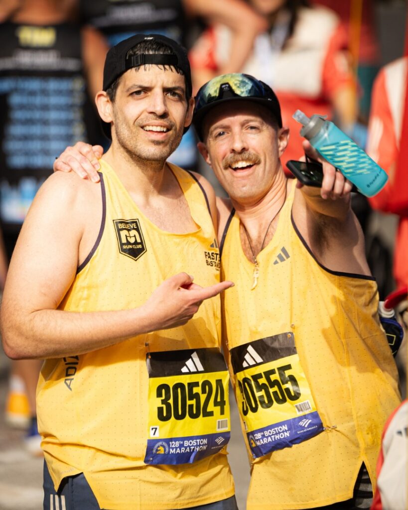 boston marathon - jarrett & robbe finish