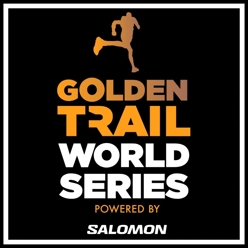 golden trail logo white border