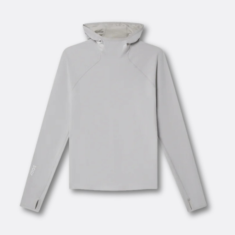 soar wool tech hooded top