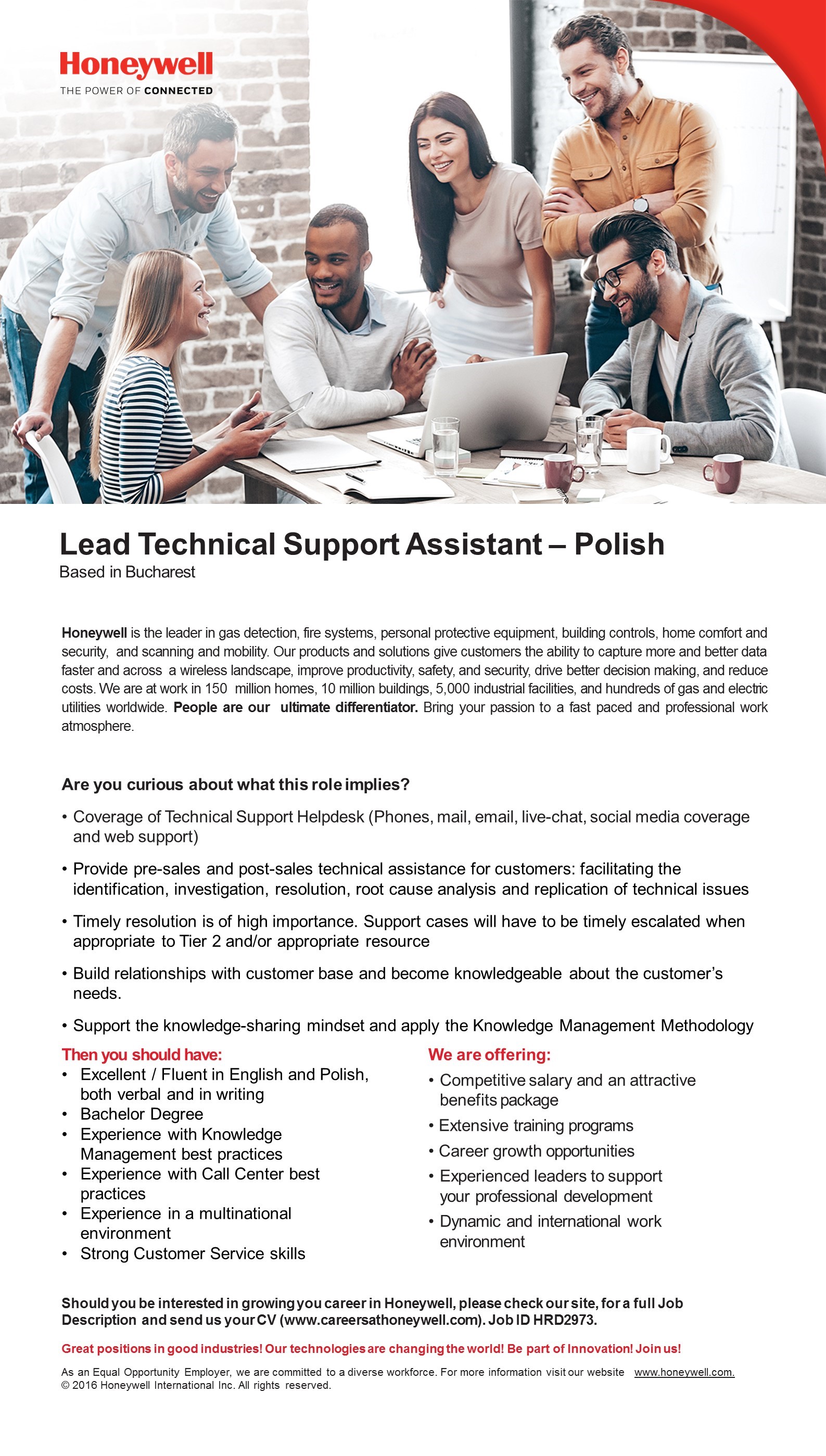 Lead Technical Support Assistant Polish