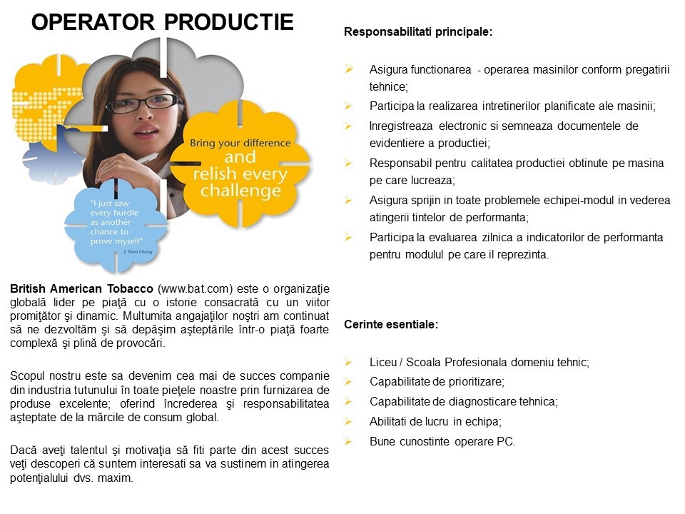 Anunt Operator Productie - RO OBU