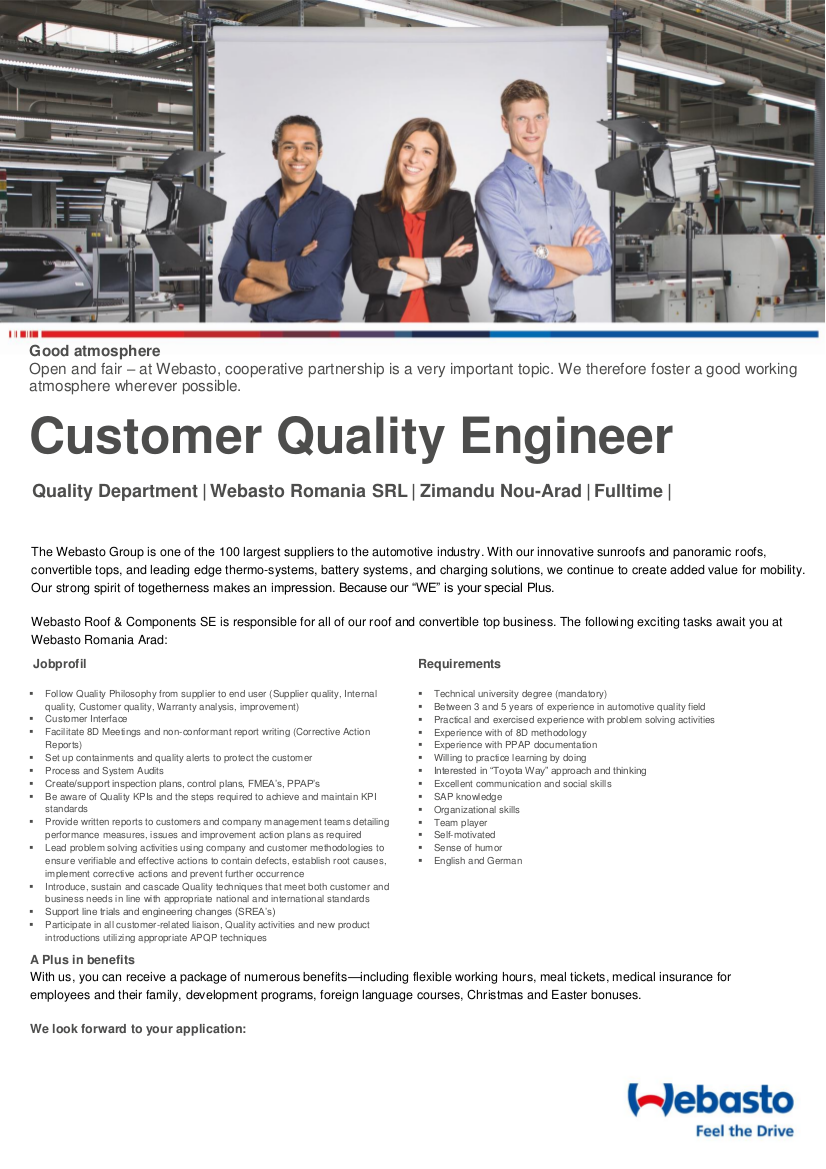 Customer Quality Engineer