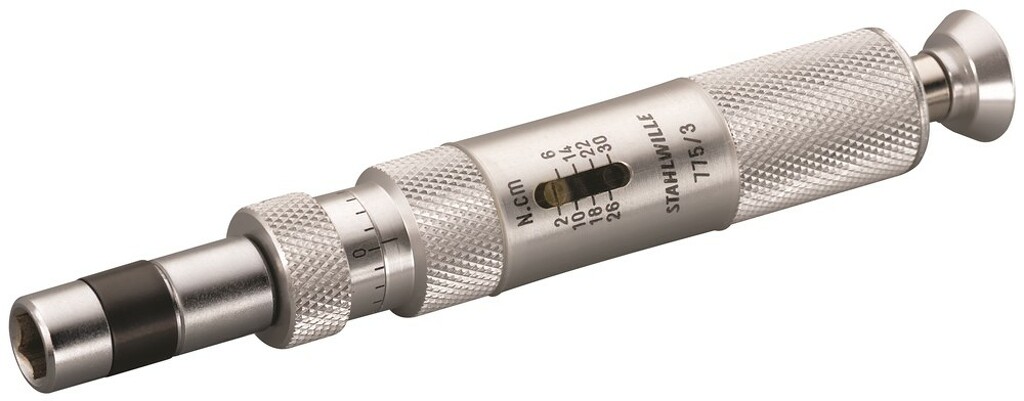 Stahlwille 775/3 TORSIOMAX Destornillador dinamométrico con escala micrométrica giratoria - 0.02-0.3 Nm