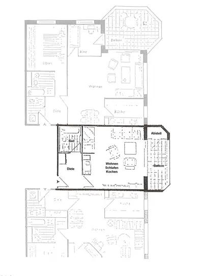 Bild 9: Apartment in exklusiver Stadtwaldlage mit Renovierungsbedarf