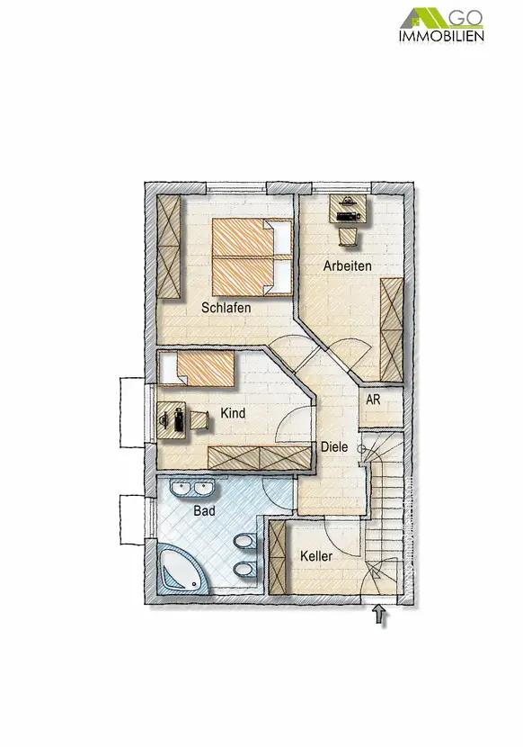 Bild 18: Ensen - Westhoven! Eigener Garten, 5 Zi.- Whg. ca. 120m², 2 Bäder, Garage, Stellplatz, Rheinnähe