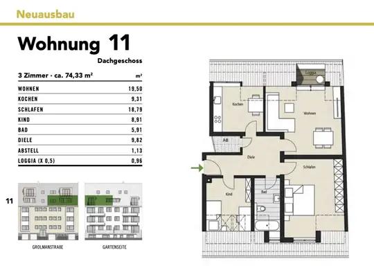 Bild 11: SELTENE NEUBAULIEBE ÜBER DEN DÄCHERN VON KÖLN: 3-ZIMMER PENTHOUSE IN RUHIGER LAGE +PROVISIONSFREI+