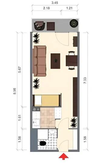 Bild 14: Paketverkauf - 3x vermietete 31 m² Apartment Wohnungen mit Kochnische & Balkon