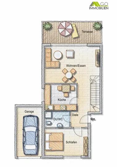 Bild 27: Ensen - Westhoven! Eigener Garten, 5 Zi.- Whg. ca. 120m², 2 Bäder, Garage, Stellplatz, Rheinnähe