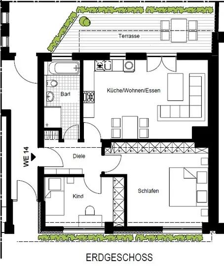 Bild 21: Neuwertige, barrierefreie Wohnung + 20 qm Büroraum provisionsfrei