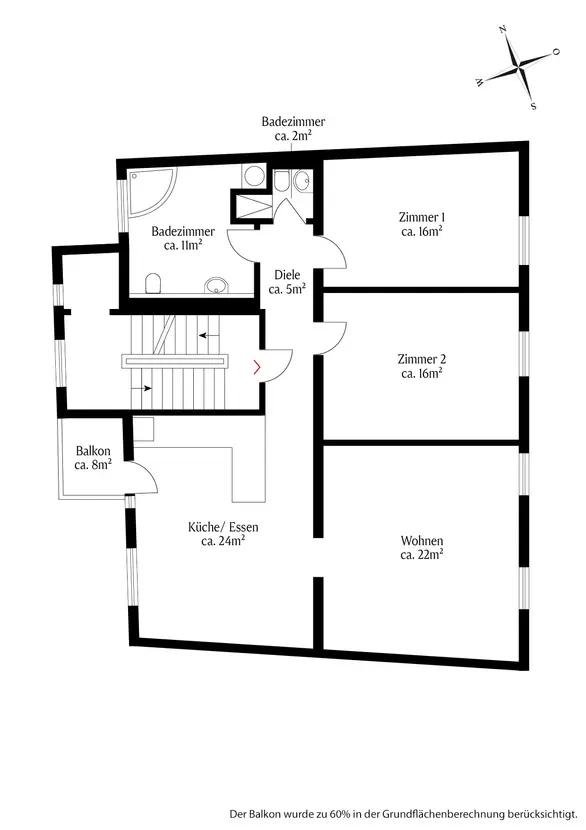 Bild 10: Attraktive 3-Zimmer-Wohnung in saniertem Altbau