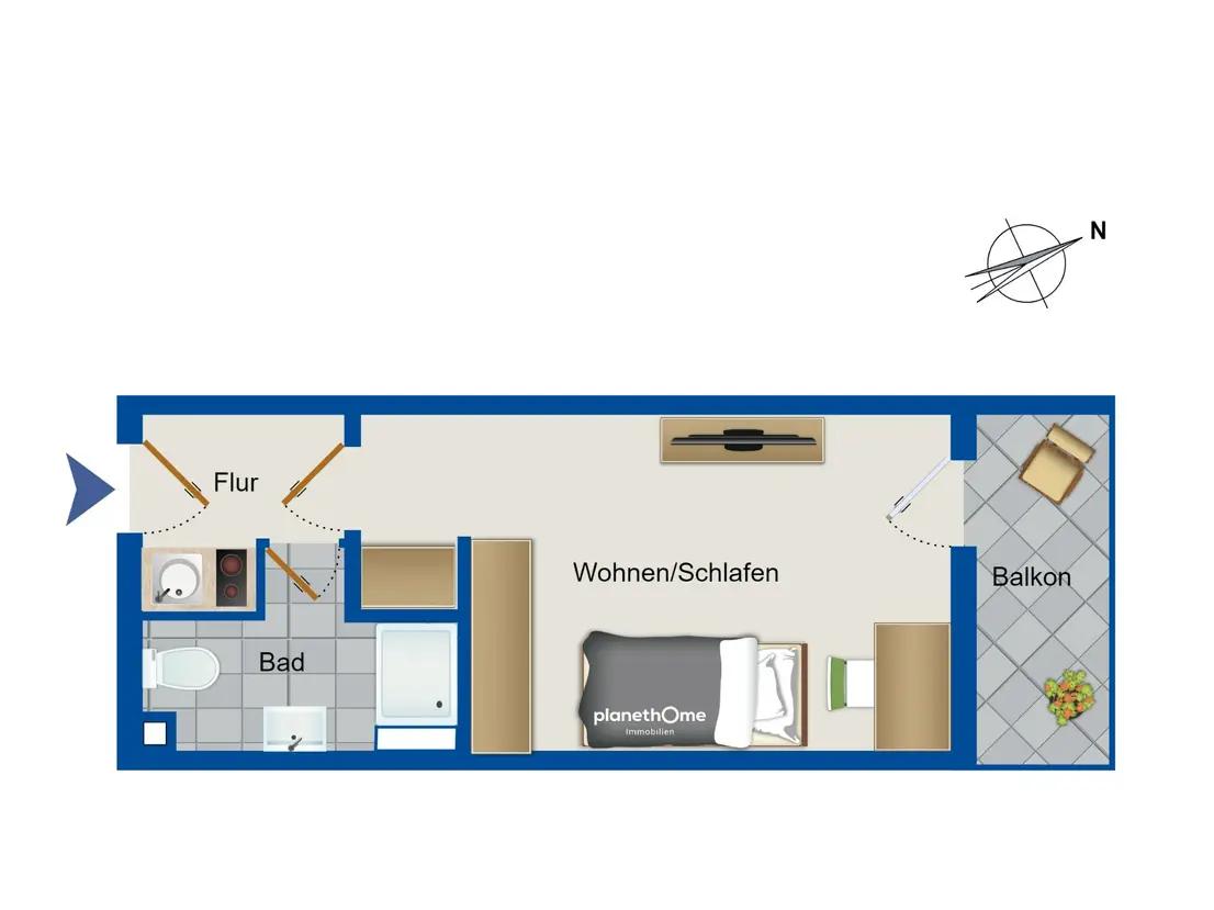 Bild 12: Ehrenfelder Perle: sehr gut ausgestattetes 1-Zimmer-Apartment in Köln