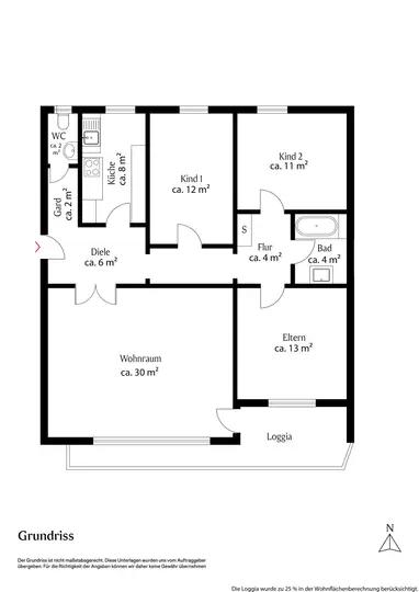 Bild 13: Rheinnahe, helle 4-Zimmer-Wohnung in ruhiger Lage von Rodenkirchen