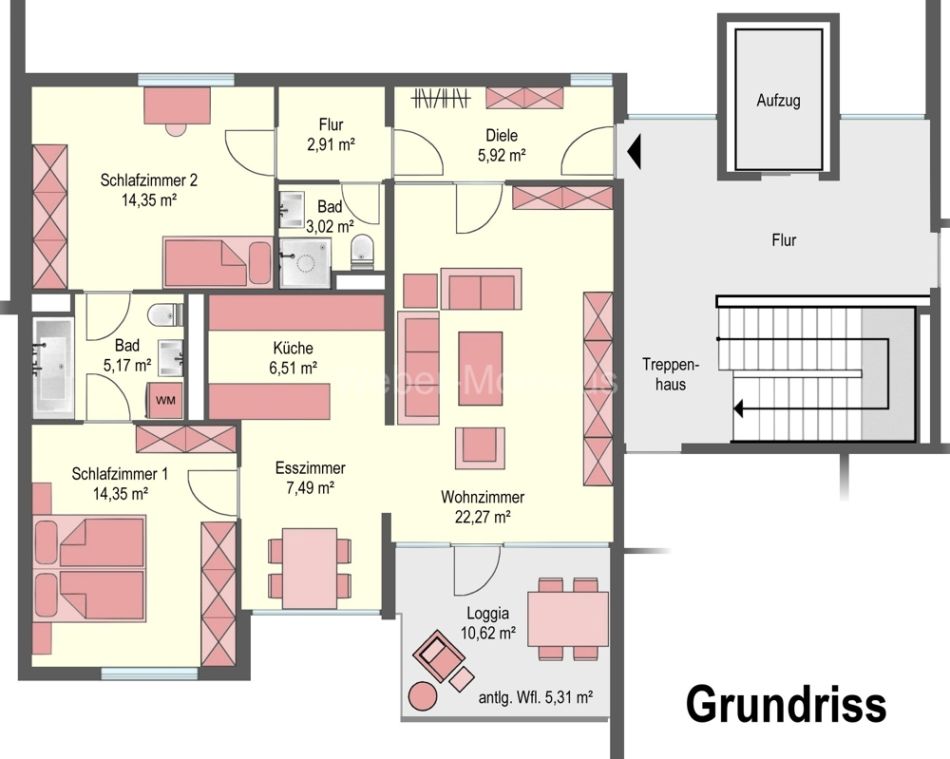 Bild 2: Zentral und ruhig gelegen mit Südloggia