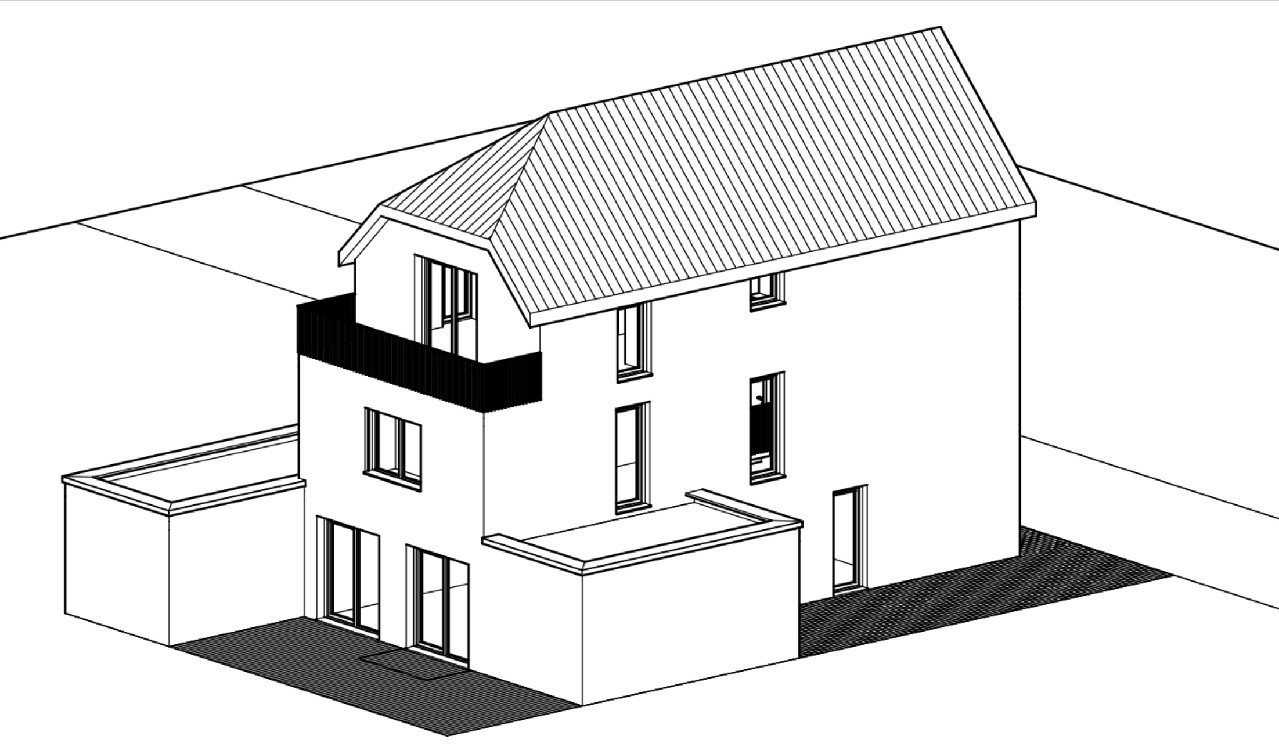 Bild 1: **Haus im Haus** - Neubau-Maisonette-Wohnung in Rheinnhähe