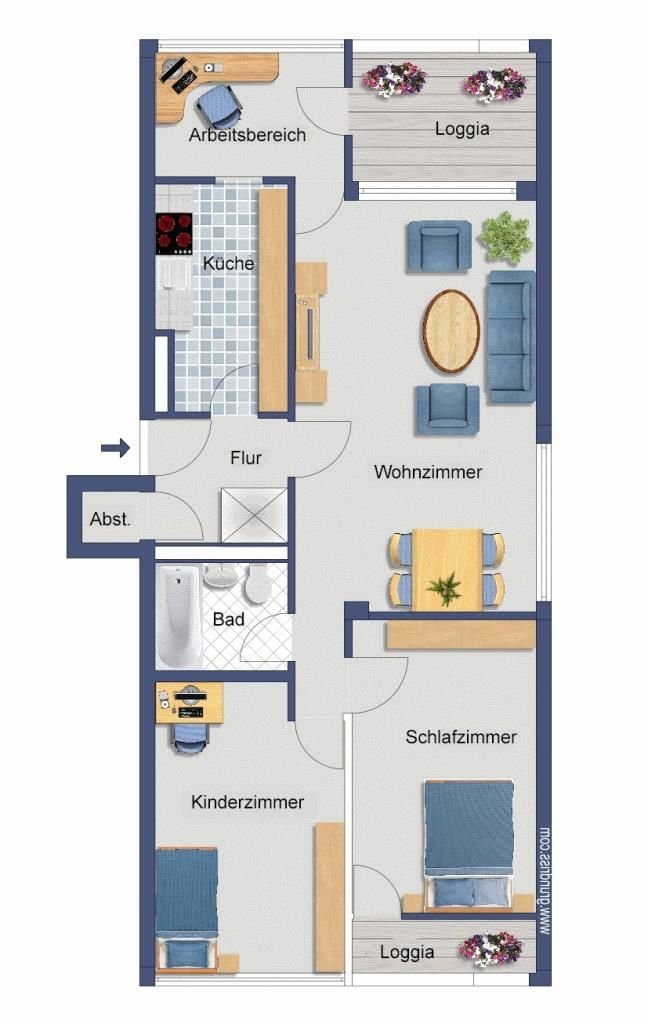 Bild 5: 3 Zimmer Wohnung mit Loggia in Köln-Niehl - OHNE KÄUFERPROVISION