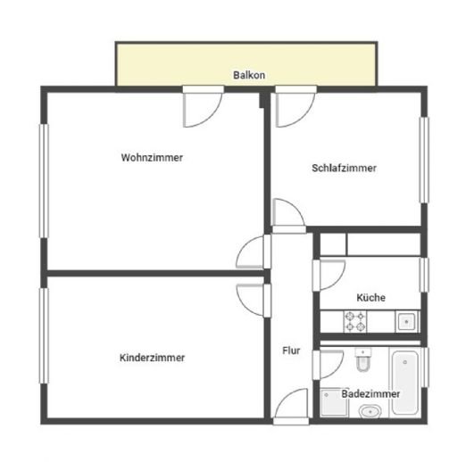 Bild 8: Schön geschnittene 3-Zi.-Wohnung mit Balkon und Garage in Köln-Eil