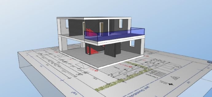 Bild 12: Architektenhaus kurz vor Fertigstellung - KFW 55 einziehen und genießen