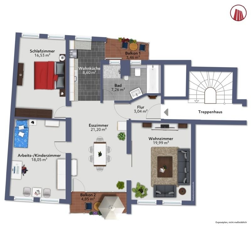 Bild 16: Lichtdurchflutete 4-Zimmer-Wohnung mit zwei Balkonen in Lindenthaler Toplage